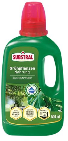 Substral Engrais liquide pour plantes vertes et palmiers, 500 ml, réduit la carence en nutriments, favorise la croissance et le vert feuille