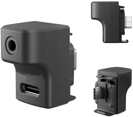 BeisDirect Adattatore audio per Insta360 Ace Pro/Ace Mic Adapter Expansion Accessory con porta audio da 3,5 mm e porta di ricarica Type-C