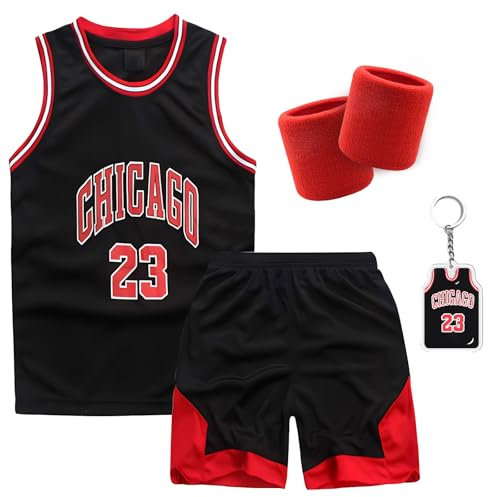 Pardofelis Basketball Trikot für Herren, Basketball Jersey Trainingskleidung Ärmelloses Atmungsaktives Sportbekleidung, Basketball T-Shirt Weste und Shorts mit 2 Schweißband Set (3XL, Schwarz)