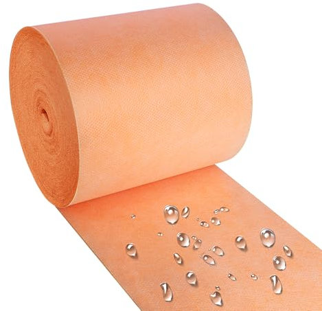Membrane imperméable pour carrelage, mur, sol, bande de membrane imperméable pour salle de bain, douche, sauna, hammam, sous-couche imperméable (12,7 cm x 15,2 m)