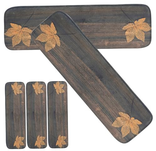 Mikikit 10stücke Rutschfester Treppenmatten Fleece Selbstklebende Treppenteppiche Für Sicheren Halt Waschbar Schützend Für Holzoberflächen