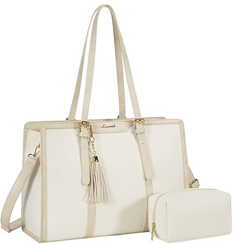 LOVEVOOK Handtasche Damen Umhängetasche Groß Laptoptasche 15,6 Zoll Tote Bag Women Canvas Shopper Shoulder Crossbody Bag Elegante Schultertasche Aktentasche Arbeitstasche Lehrertasche für Büro Reise