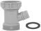 Adaptador de tubo de drenaje para fregadero de cocina, conector de colador en forma de Y de 1-1/2 pulgadas, salida de residuos macho hembra con entrada de lavavajillas, 1 paquete, gris