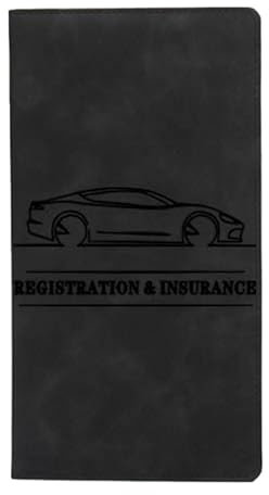 Porte Carte Grise, Porte Papier Voiture, Pochette Carte Grise, Document D'immatriculation du Véhicule, Étui Portefeuille Accessoires D'intérieur pour Voiture Camion SUV