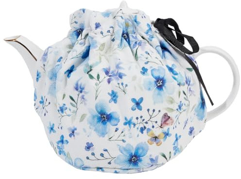 CREATCABIN Tea Pot Dust Cover Teapot Cozy Tea Kettle Quilt Insulated Breakfast Teapots Warm Keep Vintage Decorative Adjustable Suit Small Medium Teapots Kitchen Home Hotel Camping Party 6.1x6.9 Inch