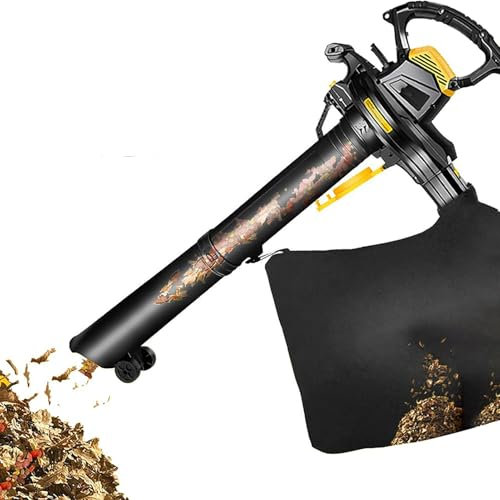 CraftNestUK Electric power leaf blower, 3800w garden vacuum cleaner and shredder, variable speed multifunction leaf blower for lawn care, patio, leaf blowing