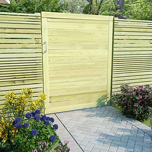 Xichuzi Puerta de Valla de jardín Madera Pino impregnada 125x100 cm, Vallas para Jardin, Puerta Entrada Exterior, Puerta De Jardin, Verja Jardin Exterior - 45334