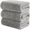 YAGE Microfiber Cleaning Cloths,Super Soft & Absorbent, Streak-Free & Reusable for Home, Kitchen, Car, and Bathroom Surfaces. Grey,40x28cm, Pack of 3
