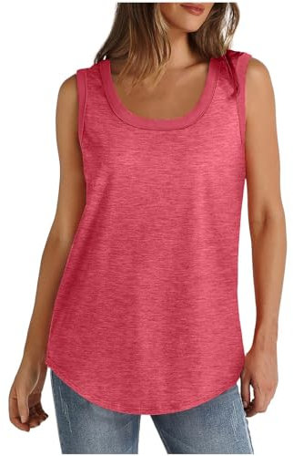 Vests for Women Square Neck Summer Tops Ladies Pleated Sleeveless Tank Ladies Camisole Top Running Vest Loose Fit Workout T Shirts Casual Tanks