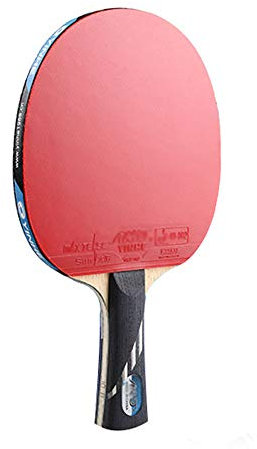 Pala de tenis de mesa profesional de 10 estrellas, 5 maderas, 2 carbonos, raqueta de ping pong avanzada, para jugadores de ataque, jugadores profesionales, principiantes/raqueta individual/mango cor