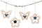 4er Set Deko Anhänger Schmetterling Blume MDF Holz Natur Hängedeko Frühlingsdeko Deko-Anhänger