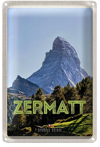 Zermatt | Blechschild | Matterhorn | Schweiz | 12 cm x 18 cm