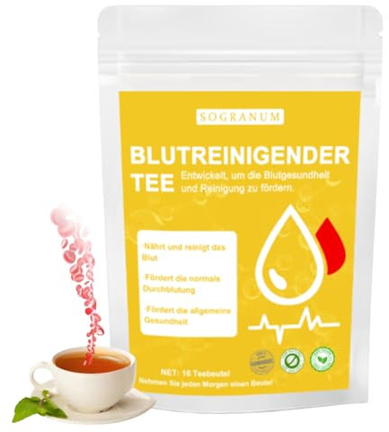 Blutreinigender Tee - Unterstützt die natürliche Entfernung überschüssiger Abfallstoffe aus dem Blutkreislauf | mit Kräutern versetzt | Leber Darm Reinigung