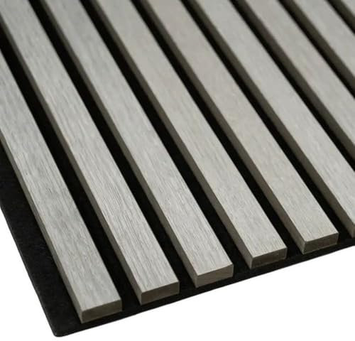 Moeby24 2x Akustikpaneele Wandpaneele Raumakustik Holz Filz Wandverkleidung 120x60cm Made in Germany (Schwarz/Eiche H.Grau)