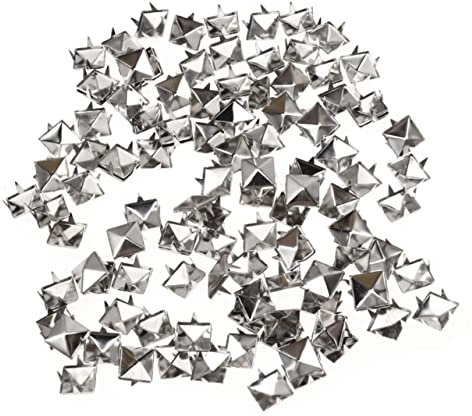 Tofficu 400piezas Remaches De Mordazas Unidades Metal Para Manualidades Accesorios Zapatos Ropa Bolsos Plateados