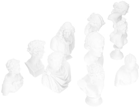 ZUNOXAZ 10piezas Modelo De Busto Estatuilla De Resina para Decoración del Hogar Bustos De Obsequio para Escritorio Figuras Escayola De Artista