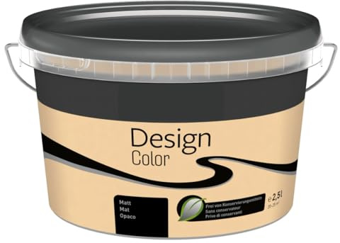 TMPpro Premium Wandfarbe Innen 2,5 L – Design Color – Hochdeckend & Abwaschbar – moderne Farben (Beige (Toffee))