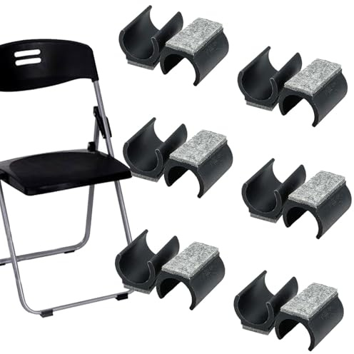 JOYOLA 12 Stück Stuhlgleiter Freischwinger, U-Förmige Klemmschalengleiter für Schwingstühle, Klemmschalengleiter Filz für Bodenschutz und Geräuschreduzierung