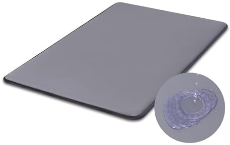 Wassericht Hundematte Outdoor-105x70cm,Kunstleder Hundebett Grosse Hunde | Einfach zu Reinigen,Tragbar Platzsparend Hundekissen,Waschbar Hundematratze für Innen& Reisen,Grau