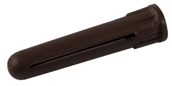 Lot de 50 chevilles de fixation murale marron 7 mm pour vis dans la brique, le bloc et la maçonnerie