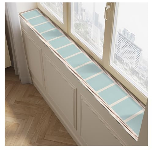 Fensterbank Innen Schmale Fensterbankmatte aus Leder, rutschfest und wasserdicht, Fensterbankschutz für Katzen, individuell zuschneidbare Fensterbankabdeckung für Balkon(Style A,12x59.1in/30x150cm)