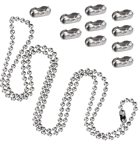 3 Meter Replacement Roller Blind Chain with 10 Connectors – 4.5MM Beaded Cord for Vertical Blinds & Shades – Rustproof & Adjustable