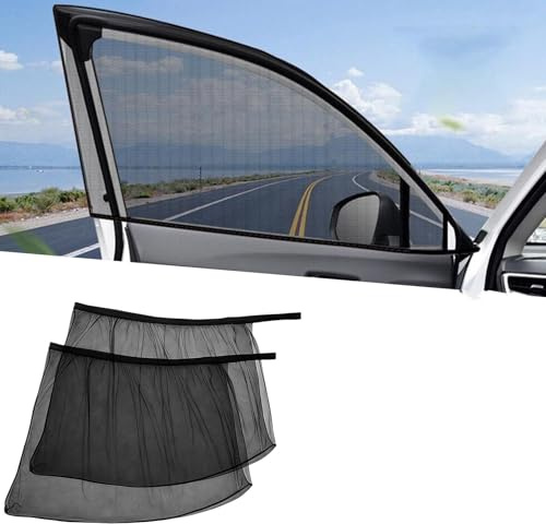 Tryagat Pare-Soleil de Voiture Moustiquaire de Fenêtre pour Renault Trafic III, Filet de Protection Insectes Rideau Latéral Soleil,2 Pieces