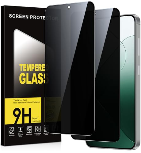 Xiltlly Protector Pantalla Privacidad para Xiaomi 14 5G 2 Piezas,Anti Espía Cristal Templado,Anti-Espía Vidrio Película,9H Dureza,Anti-Arañazo,Sin Burbujas,Privacy Screen Protector