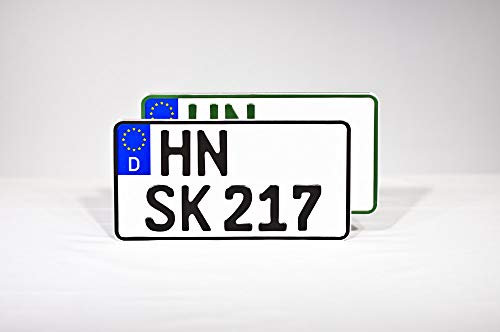 Schilderkröten Traktorkennzeichen (255 x 130mm) (Grün)