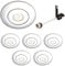 National Lighting Spotlight Hole Converter, Recessed Chrome Ceiling Lights, GU10 Halogen or LED, Dimmable Downlights Conversion Kit 65mm-125mm IP20 Rated - Pack of 6