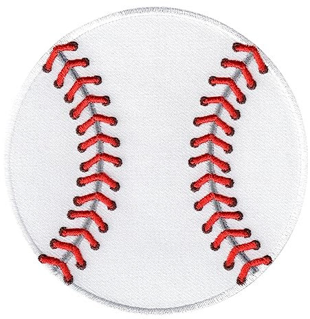 PatchMommy Baseball Patch Aufnäher Applikation zum Aufbügeln Bügelbild Softball Ball Sport - für Kleidung Jeans Jacken Kinder