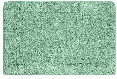 PANA® Viskoelastische Frottee Badematte (50 x 80 cm) • Hochflor Badvorleger mit viskoelastischem Memoryschaum • rutschfest und saugstark • Waschbarer Duschvorleger • Farbe: Mint