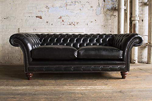 jvmoebel Ledersofa Chesterfield Designer Couchen Sofa Polster 3 Sitzer Garnitur Textil