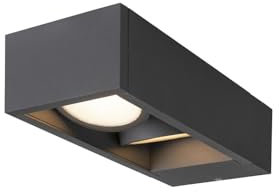 SLV ESKINA Frame WL Wände, Wege, Eingänge, LED Spot, Aufbauleuchte Aussen, Gartenlampe/IP65 3000/4000K 27W 2200/3500lm Anthrazit 95 Grad, Aluminium, 27W