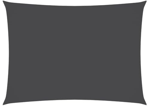 vidaXL Sonnensegel Wasserfest Sonnenschutz Windschutz Sonnendach UV Schutz Garten Terrasse Balkon Oxford-Gewebe Rechteckig 3x5m Anthrazit