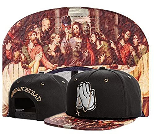 YIERJIU Baseball Cap Baseball Kappe Mütze Cap Kappe Schwarz Christian Letzte Abendmahl Jesus Hip Hop Snapback Hut Männer Frauen Erwachsene Freien Beiläufigen Baseball Kappe,f