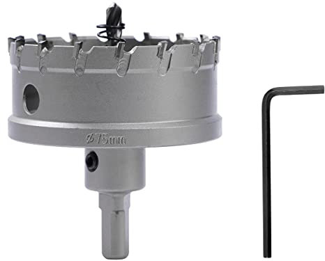 Dribotway Scie cloche bimétallique 75 mm en métal dur Heavy Duty Industrial Grade en acier inoxydable pour bois mental, acier inoxydable, plastique, cuivre