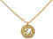 DAHEIM Halskette Skifahrer - filigrane Kette Skifahren für Damen und Frauen, Heimat-Schmuck Wintersport, Schnee und Berge aus Edelstahl (vergoldet) DHK304