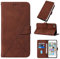 LMFULM® Hülle für iPod Touch 5/6 / 7 (4,0 Zoll) PU Leder Magnet Brieftasche Lederhülle Dreieck Drucken Flip Cover Ledertasche Stent-Funktion Case Braun