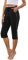 Gyabnw Sporthose Damen 3/4 Jogginghose Sommer Trainingshose Streifen Freizeit Capri Hose mit Tasche B-schwarz,M