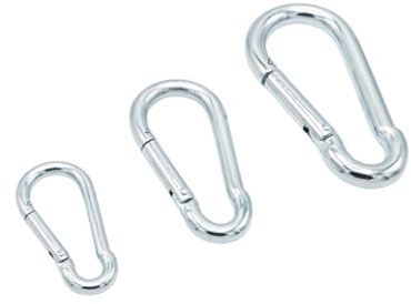 Fitness Health Heavy Duty Carabiner - 8cmx4cm Snap Lock Hook Carabiner - Opening Width 1 cm - Cable Machine Bar Attachment - Multi-Purpose & Corrosion Resistant Hook - Ideal For Climbing, Camping