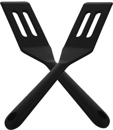 Veemoon Lot de 2 Spatules en Silicone pour La Pâtisserie Ustensile de Cuisine Manche pour Steak Poisson
