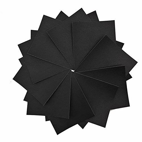 Surriba Lederpatches Selbstklebend, Kunstleder Flicken Reparaturset für Leder Ledersitz Motorrad Sofa Stühle DIY-Basteleien Lederband Schwarz Art