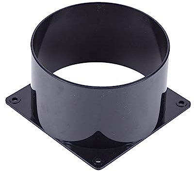 2 connettori a Flangia per Tubi Dritti, 3/4/5 Pollici ABS da Parete per Condotto di Ventilazione dell'Aria Tubo Adattatore Tubo Tondo Quadrato Condotto dell'Aria- 100 mm