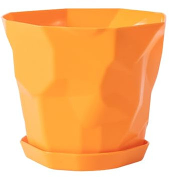 Smbcgdm Mini pot de fleurs coloré pour décoration d'intérieur, réutilisable, orange, taille XL