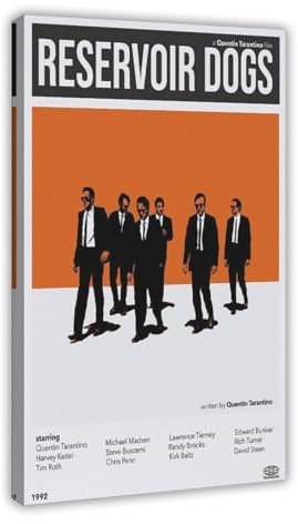 ZOLULA RESERVOIR DOGS- Mittelalterliches Filmposter Leinwand Poster Wandkunst Dekor Druck Bild Gemälde für Wohnzimmer Schlafzimmer Dekoration Rahmenstil 20 x 30 cm