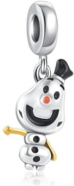 Streetculture Schneemann Winter Figur - Charm 925 Silber Bettelarmband Anhänger Zubehör Geschenk Sterlingsilber