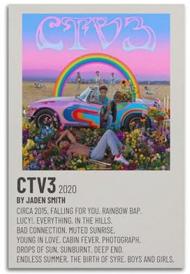 klouds Jaden Smith Album CTV3 Poster, dekoratives Gemälde, Leinwand, Schlafzimmer, Kunst, Wohnzimmer, Dekoration, modernes ästhetisches Poster, 30 x 45 cm, ungerahmter Stil