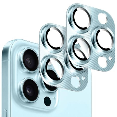 Kucheed 2 Pezzi Protezione per Obiettivo Della Fotocamera per iPhone 11 Pro/iPhone 11 Pro Max, Protezione Completa Cover per Fotocamera Posteriore Monoblocco, Decorazione con Texture 3D