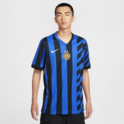 Nike Herren Inter M Df JSY Ss Stad Hm Trikot, Lyon Blue/Black/Lyon Blue/Whit, M